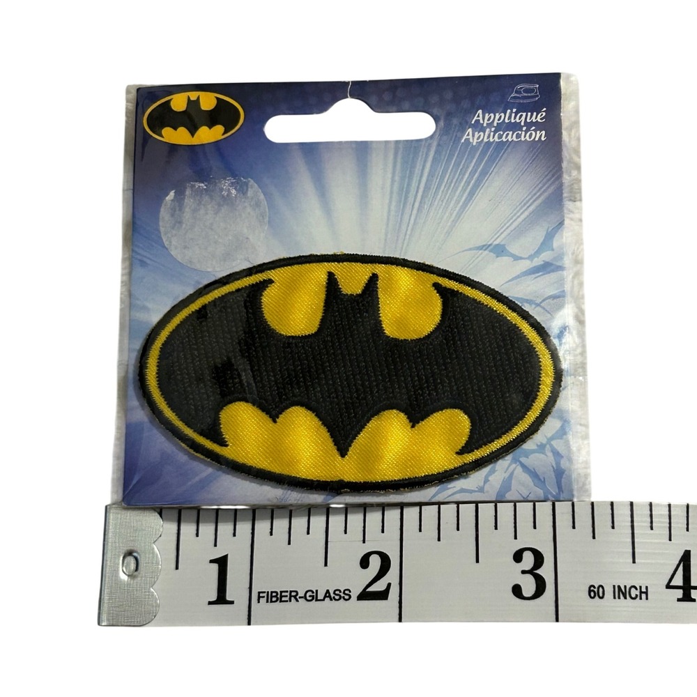 Batman Logo Iron On Applique Patch DC Comics‎ Official Licensed Fabric Craft